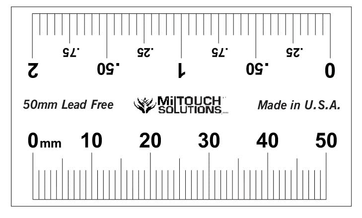 50 mm / 2 Dual Scale Radiopaque Ruler