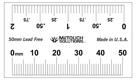 50 mm / 2 Dual Scale Radiopaque Ruler