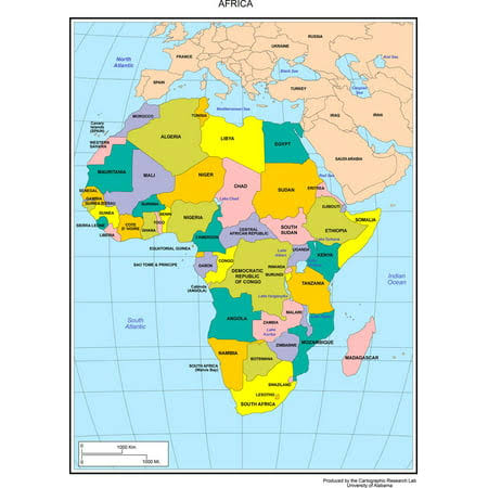 24 inchx33 inch Heavyweight Photo Paper Quality Poster: Economic Map - Maps of Africa