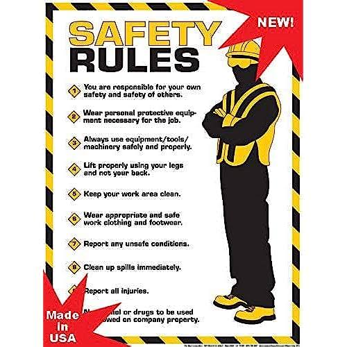 Workplace Safety Rules Poster (18 x 24 Spanish Text)