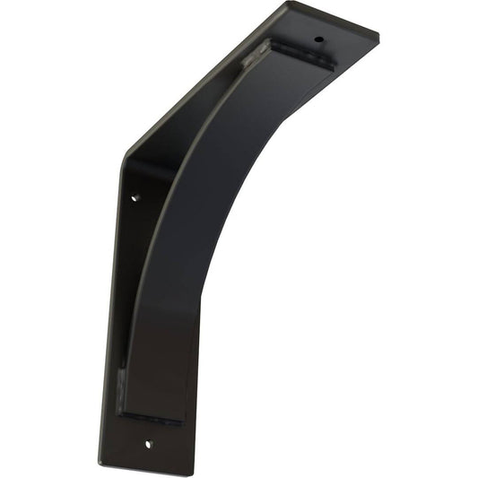 3 in. x 14 in. x 14 in. Powder Coated Black Morris Steel Bracket