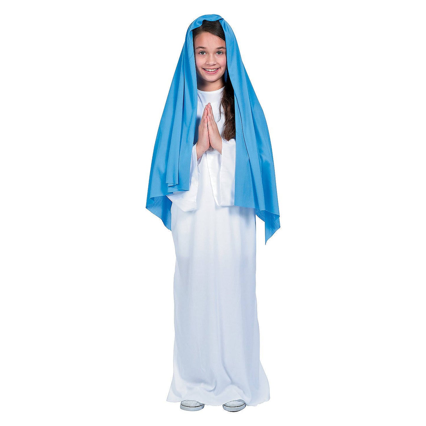 2 PC Girls Blue & White Mary Costume - Large/Extra Large