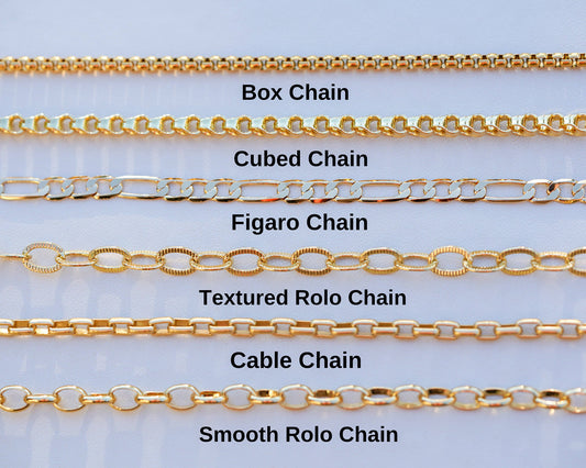 18K Gold Plated Chain Stainless Steel Necklace Figaro Chain Necklace