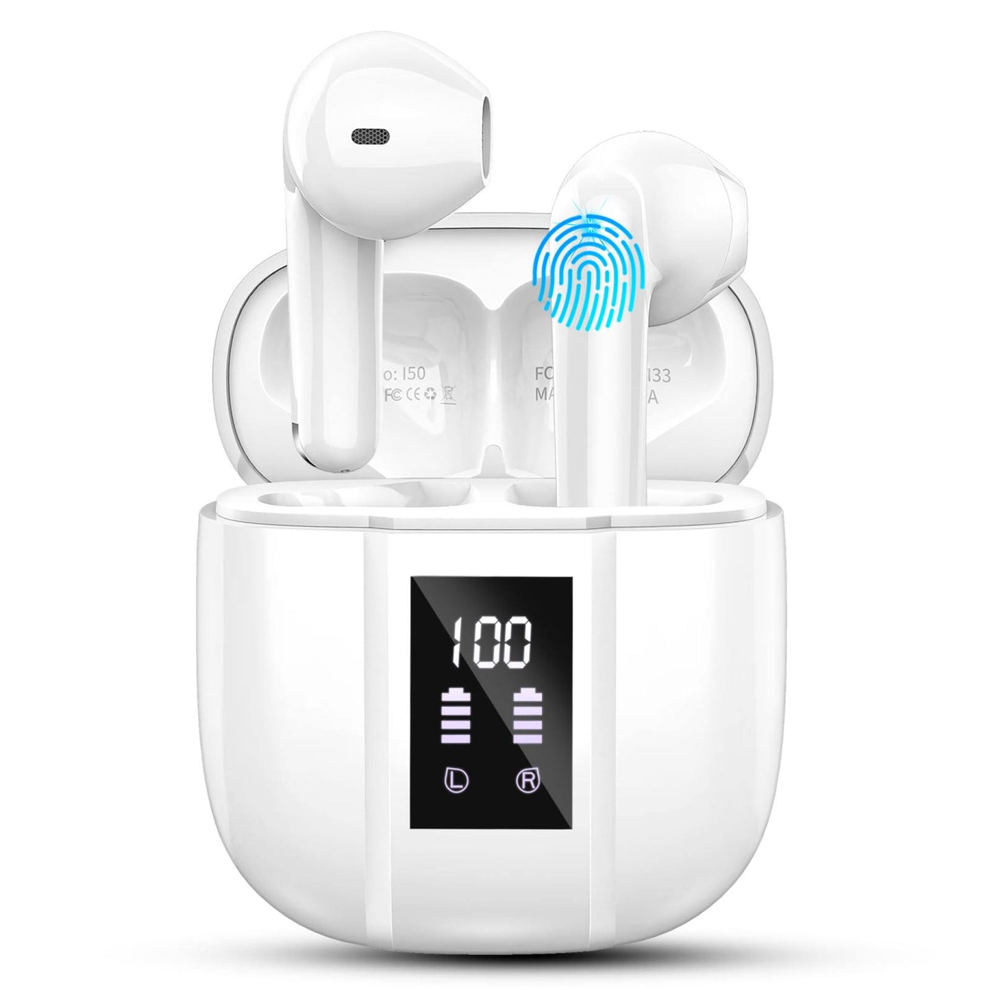 Wireless Earbuds, Bluetooth 5.3 Earbuds Hi-Fi Stereo, 3g Bluetooth Headphones in Ear with 4 ENC Mic, 48Hrs USB-C LED Mini Charging Case Ear buds,