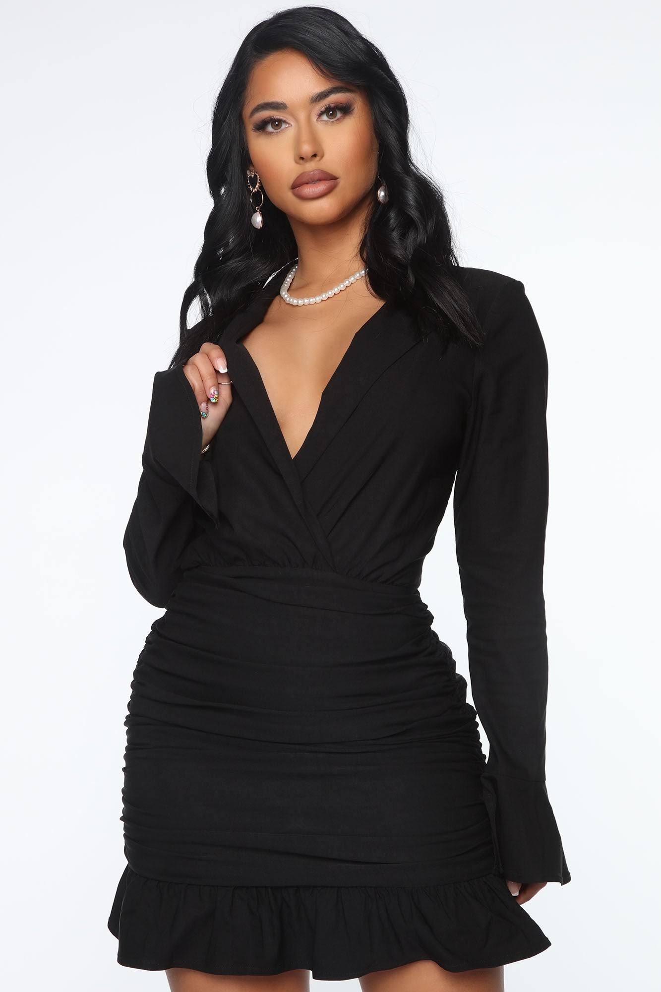 Womens Fashion Nova Dresses Fn Doing Big Things Ruched Mini Dress