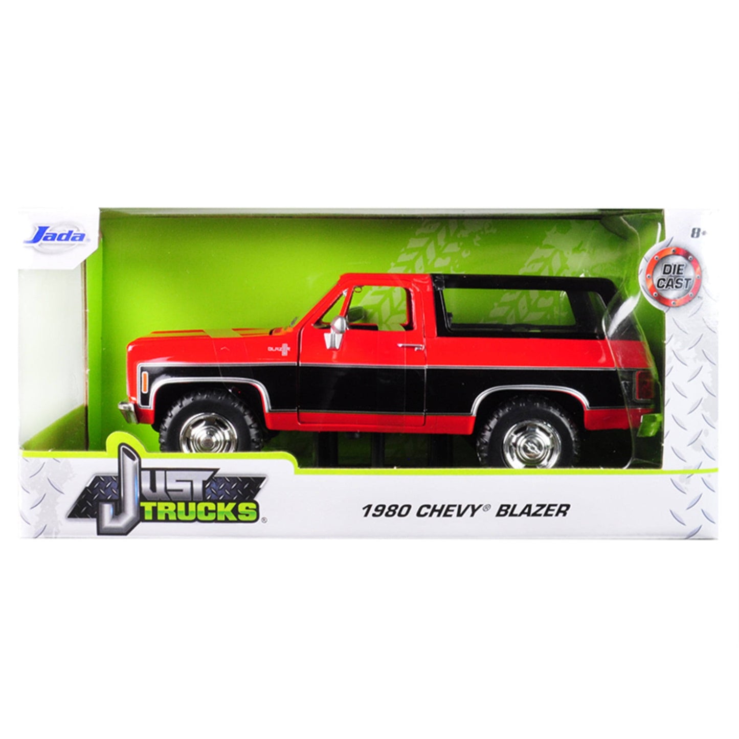 1980 Chevrolet Blazer K5 Red and Black Just Trucks 1/24 Diecast Model Car by Jada