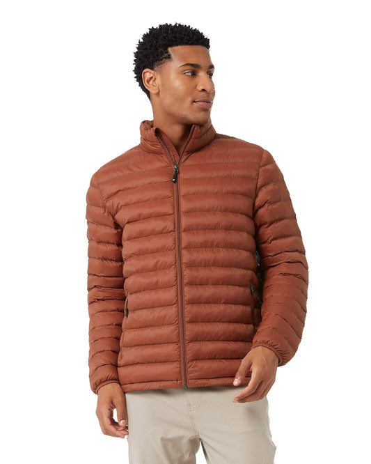 32 Degrees Mens Lightweight Recycled Poly-Fill Packable Jacket Roasted Picante / M