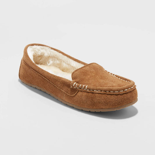 Womens Chaia Moccasin Slippers - Stars Above Chestnut 7, Brown