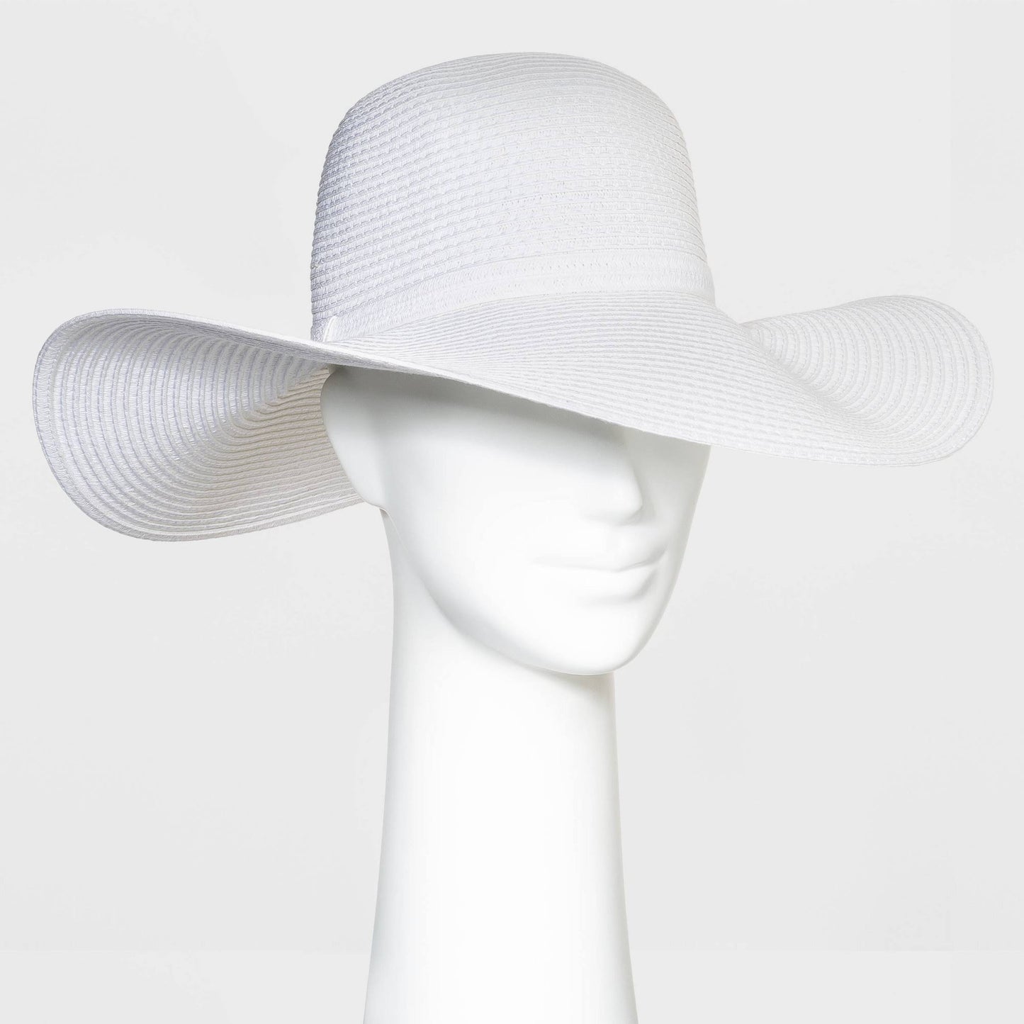 Womens Packable Paper Straw Floppy Hat - Shade & Shore White