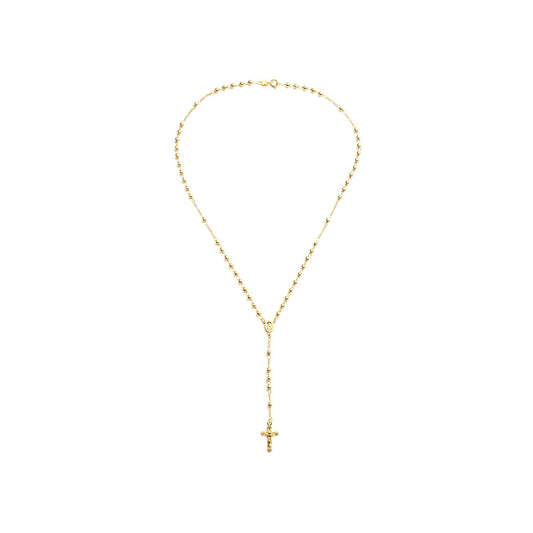 14K Gold Over Silver Plate Rosary Necklace - Each