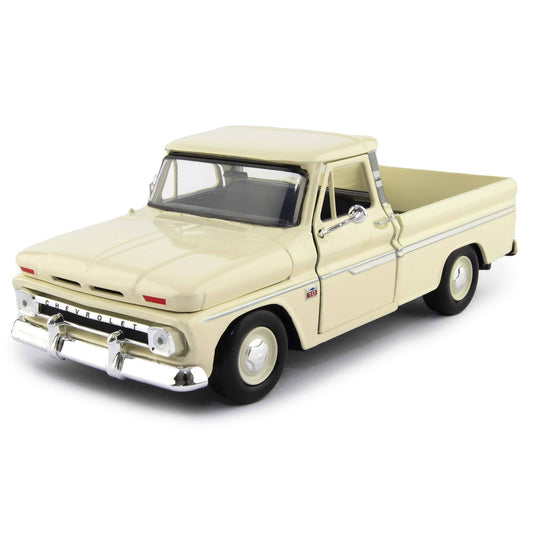 1966 Chevrolet C10 Fleetside Pickup Truck Dark Blue 1/24 Diecast Car Model by Motormax