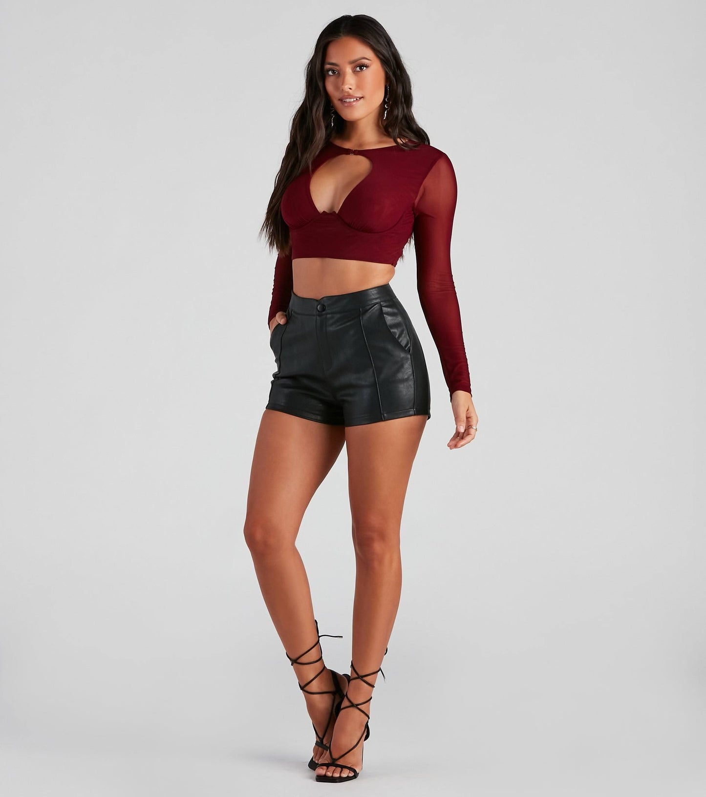 Windsor Smooth Moves PU High-Rise Shorts