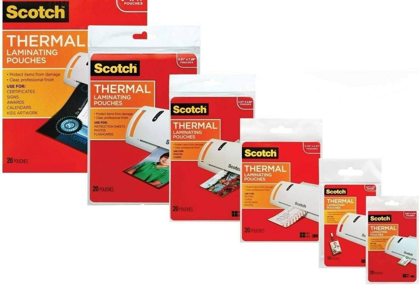 3M Laminating Pouch Kit with All Varieties of Laminating Pouches