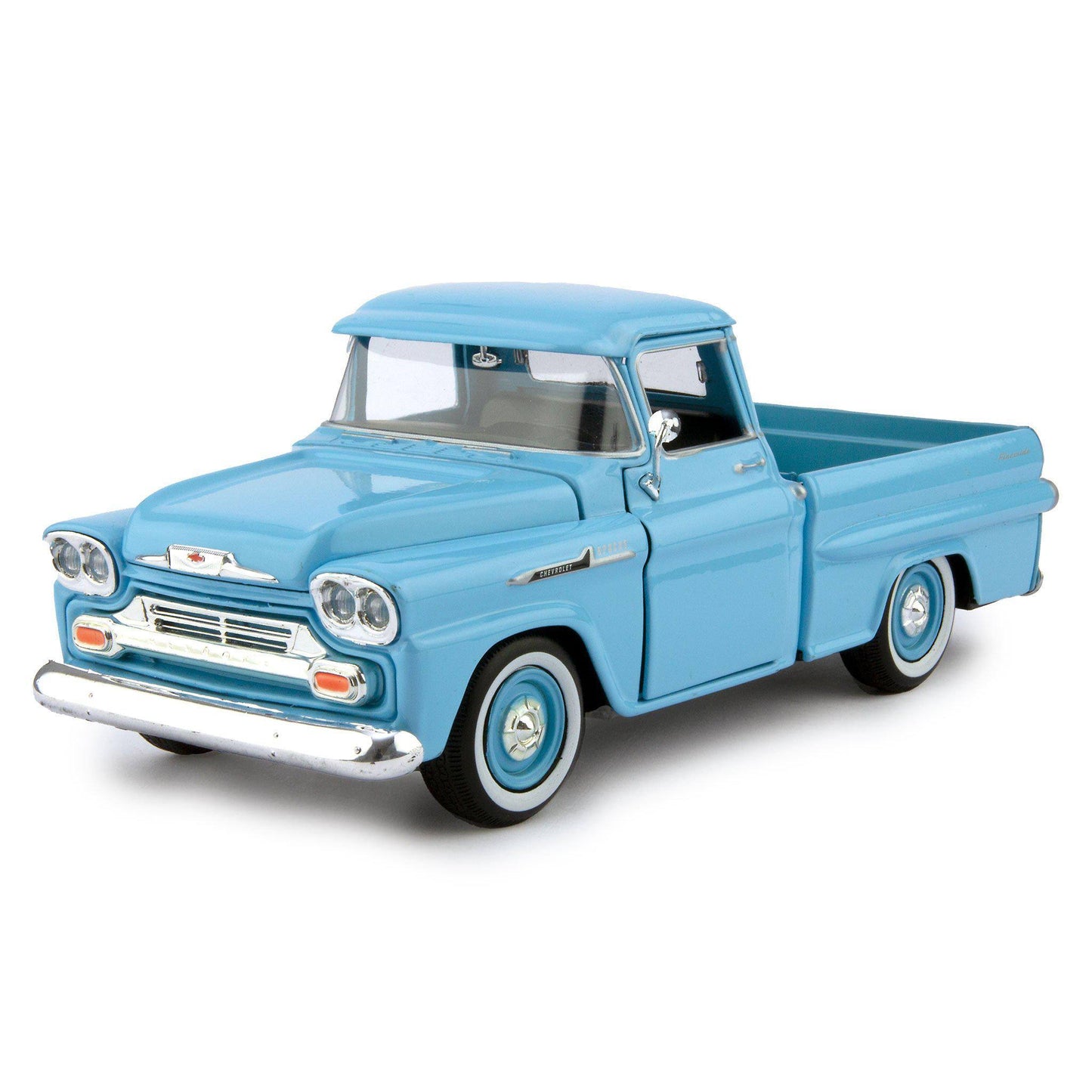 1958 Chevrolet Apache Fleetside Pickup Truck Orange 1/24 Diecast Model Car by Motormax