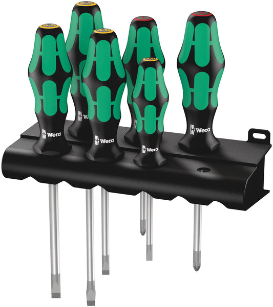 Wera Screwdriver Set, Slotted/Phillips, 6 PCS. 05105650001