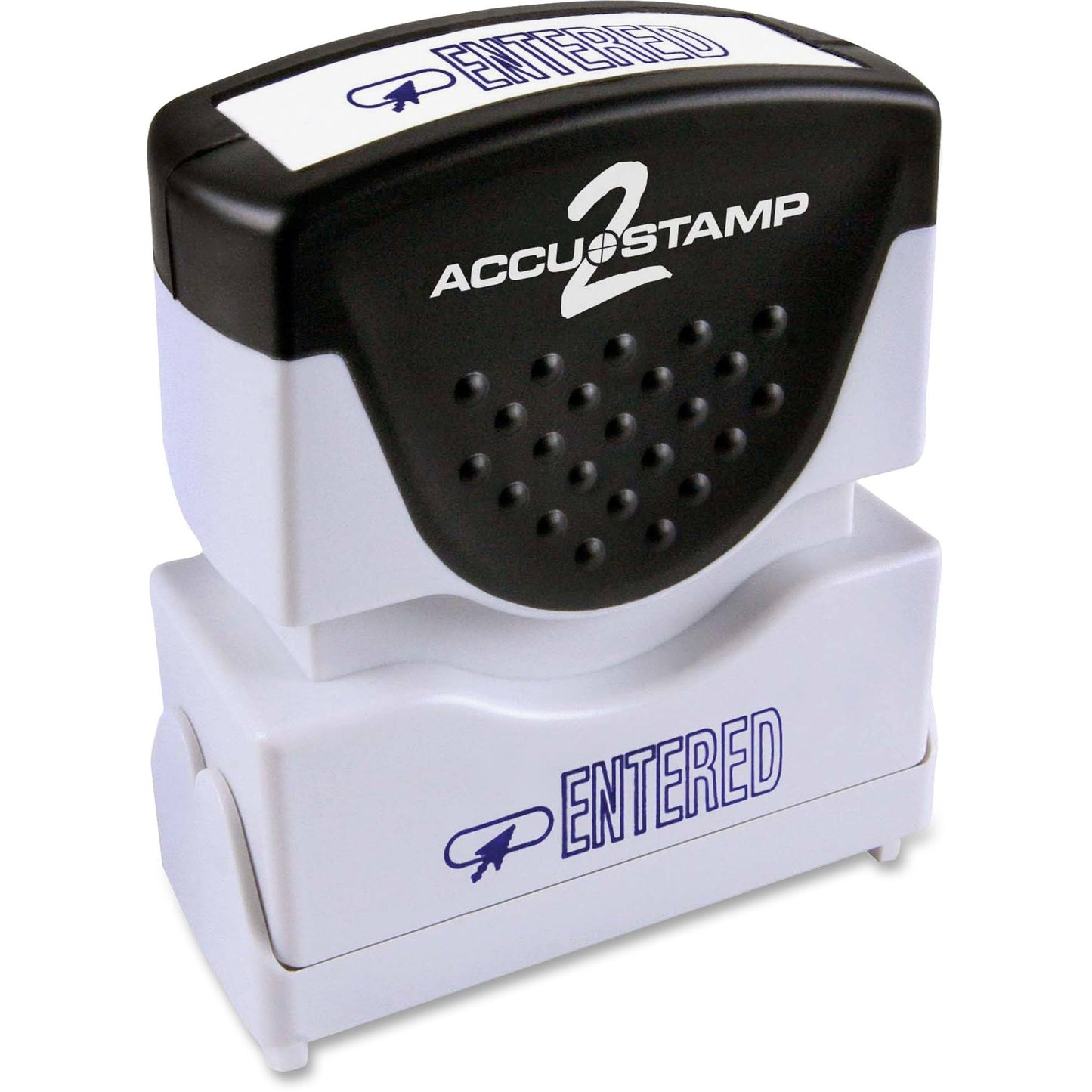 Accustamp2 Shutter Stamp with Microban Protection, For Deposit Only, 1 5/8 x 0.5, Red/Blue