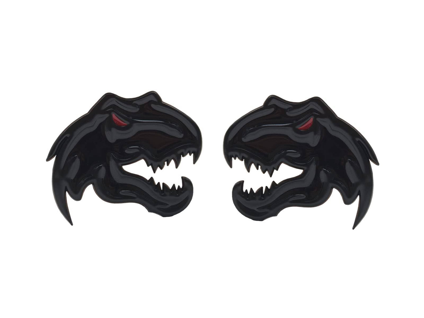 A Pair Dinosaur Emblem for Ram TRX 1500 2500 3500 Charger Challenger(Black Redeye)