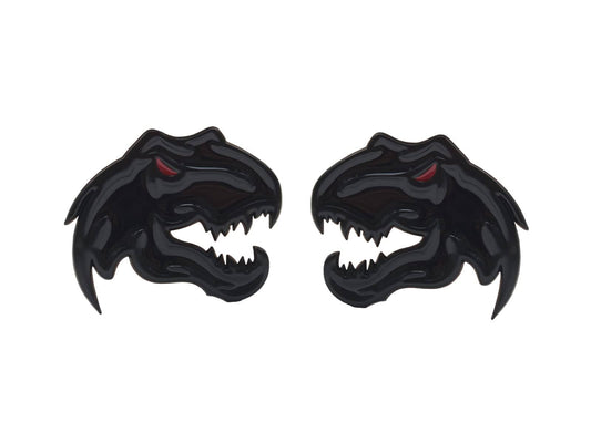 A Pair Dinosaur Emblem for Ram TRX 1500 2500 3500 Charger Challenger(Black Redeye)