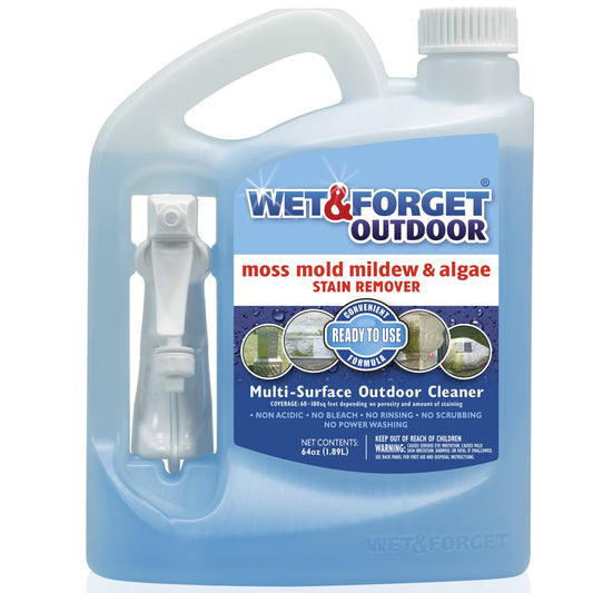 Wet & Forget Outdoor Ready to Use Mildew Stain Remover - 64 oz jug