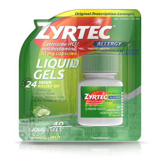 Zyrtec Allergy Liquid Gels, 24 Hour, 25 Count