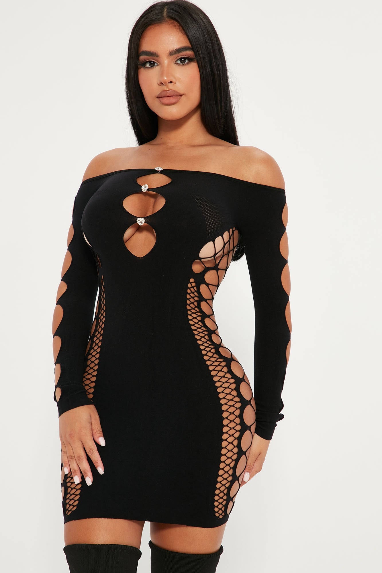 Womens Fashion Nova Video Babe Seamless Mini Dress