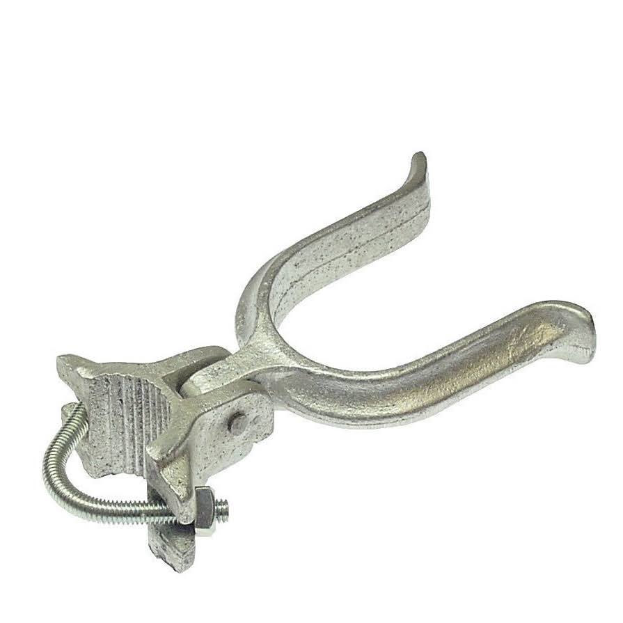 1-7/8 x 4 Heavy Duty Chain Link Fence Gate Fork Latch - Malleable Commercial Gate Latch - Galvanized Fence Gate Latch with Hole for Padlock