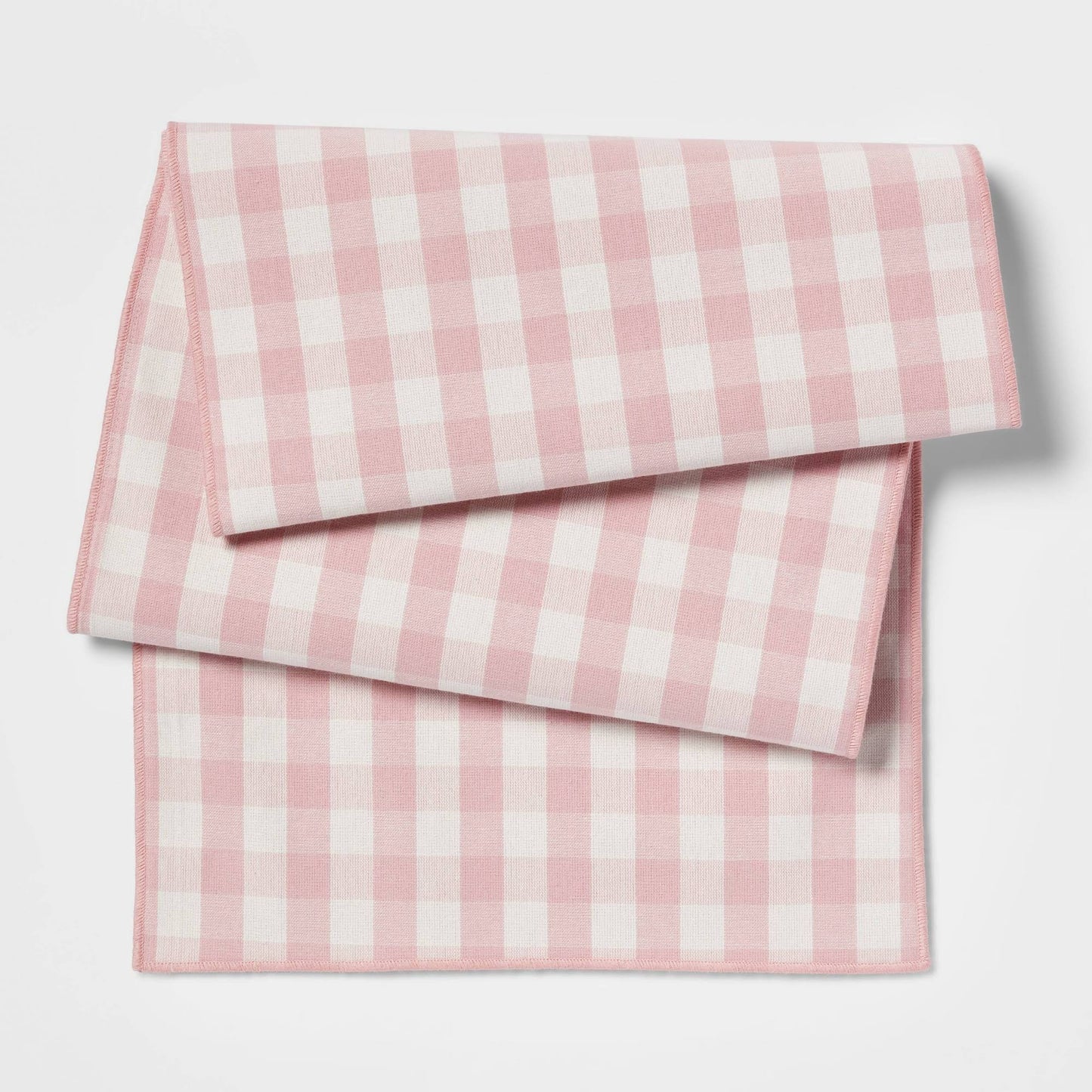 72 x 14 Cotton Gingham Table Runner Brown - Threshold