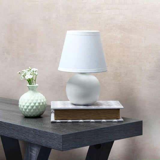 Adira Ceramic Globe Mini Table Lamp Mack & Milo Finish: Off White