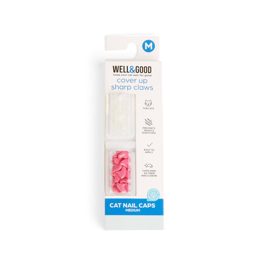 Well & Good Pink & Clear Cat Nail Caps, Medium