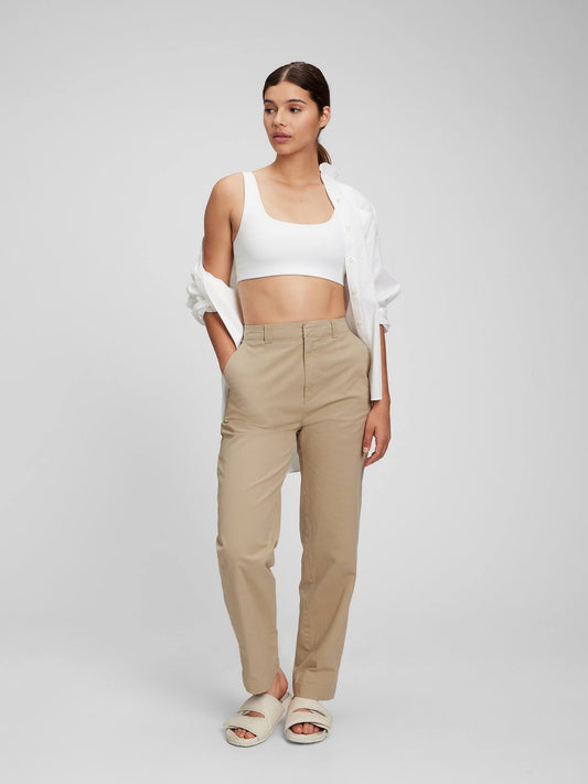 Womens Straight Up Khakis With Washwell by Gap