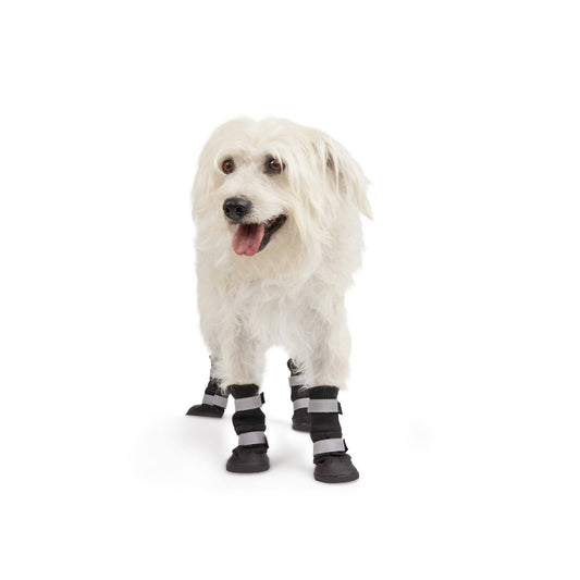 YOULY The Adventurer Water-Resistant All-Weather Dog Boots, Medium, Black