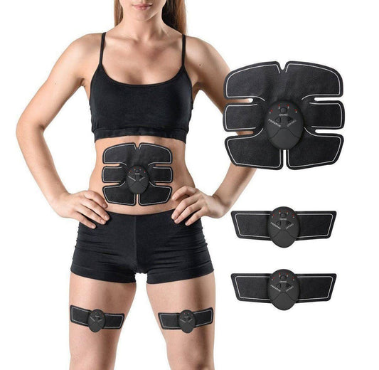 Womens Abs Stimulation Weight Loss Belly Arm Leg Muscle Toners, Full Set (3 controllers + 1 Abs Piece + 2 Arm/Leg Staps)