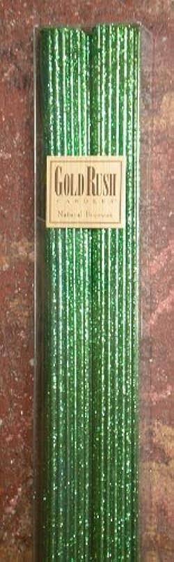 8 inch Natural Beeswax Glitter Candles, Fools Gold Color, Boxed Set of 2