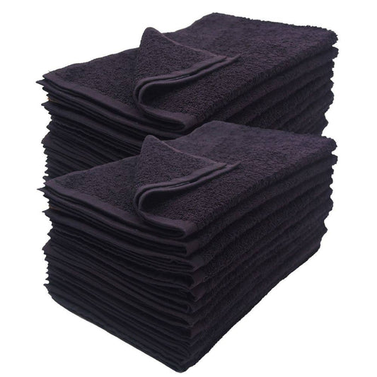 16x26-Black Bleach Resistant Hand Towels 100% Cotton