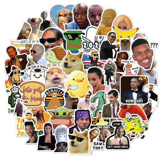 156pcs Funny Meme Vinyl Stickers Pack, Vine for Laptop, iPhone,