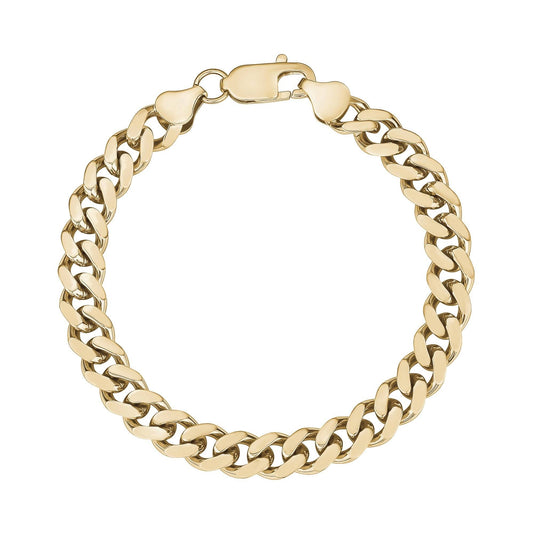 8mm Stainless Steel Cuban Link Womens Bracelet