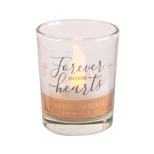 12 Pc Personalized Faith Memorial Votive Candle Holders