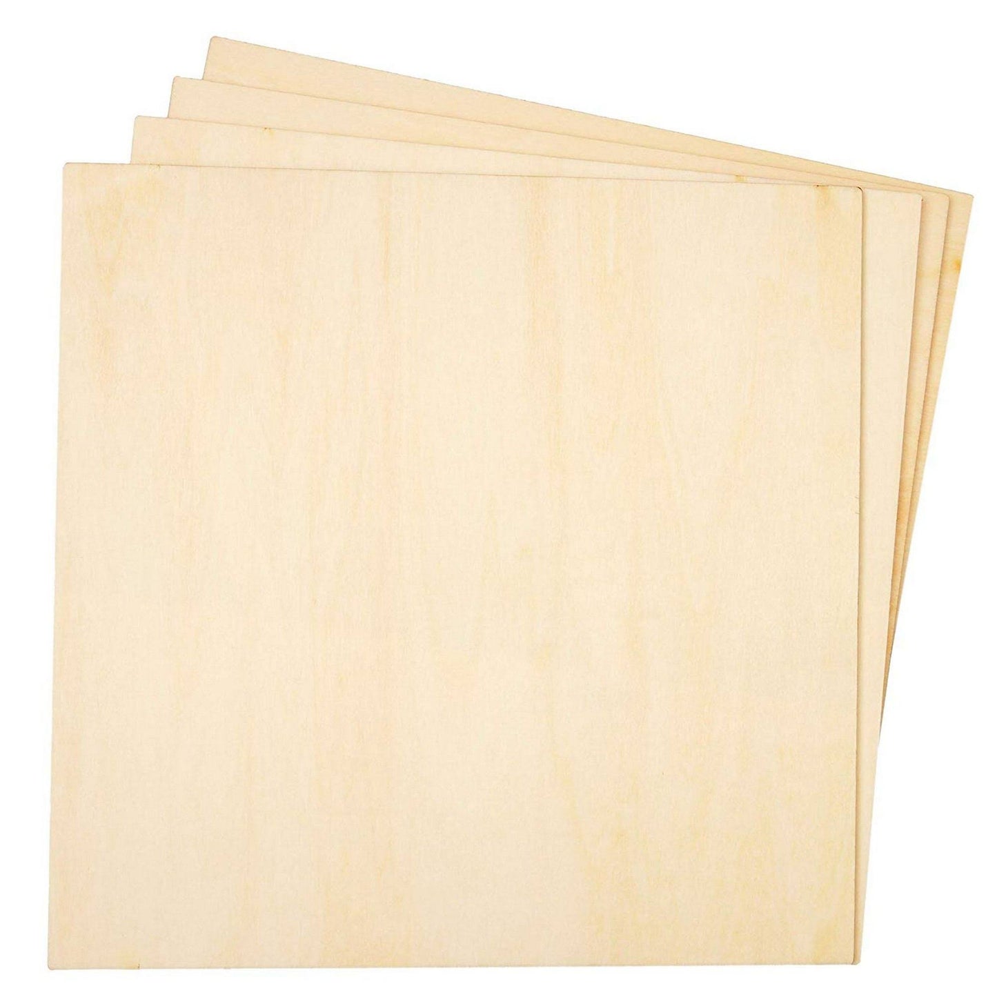 8-Pack Square Basswood Plywood Thin Sheets for Wood Burning 8 Inches