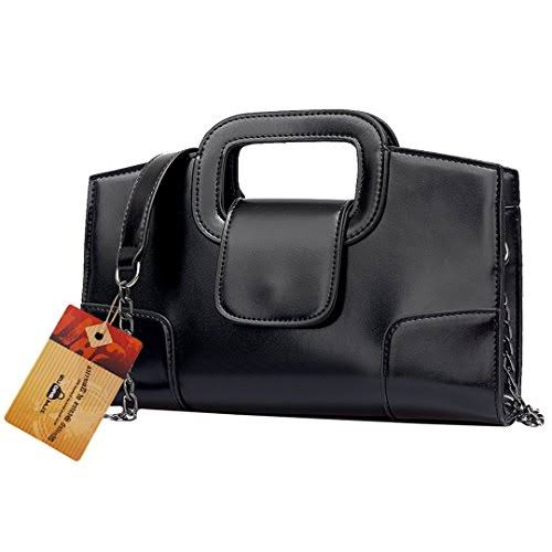 ZLMBAGUS Women Vintage Flap Tote Top Handle Satchel Handbags PU Leather Clutch Purse Shoulder Bag