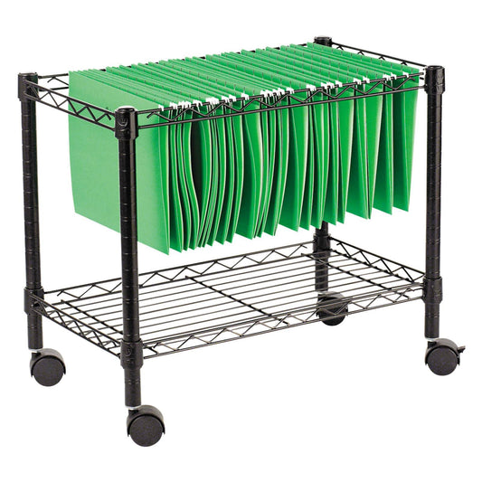 Alera Single-Tier Rolling File Cart with Storage