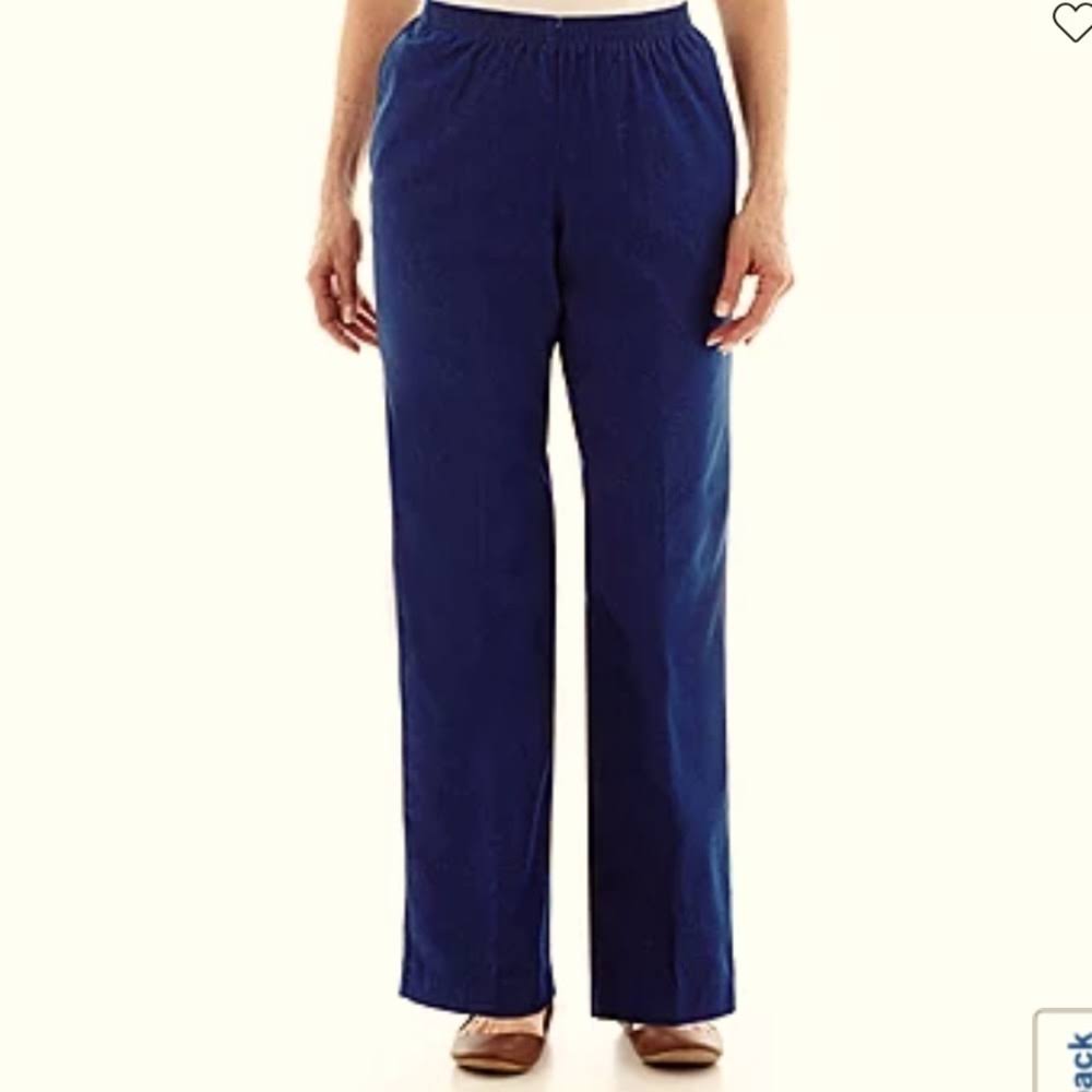 Alfred Dunner Pull-On Pants, 18 Petite , Blue