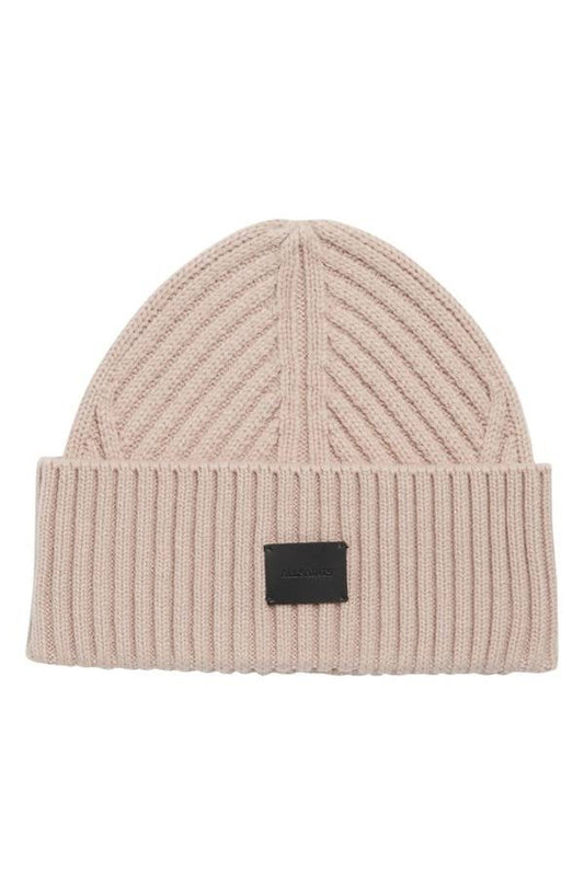 AllSaints Travelling Rib Cuff Beanie in Grey Marl at Nordstrom Rack