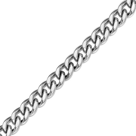 Zales Mens 12.0mm Curb Chain Bracelet in Stainless Steel