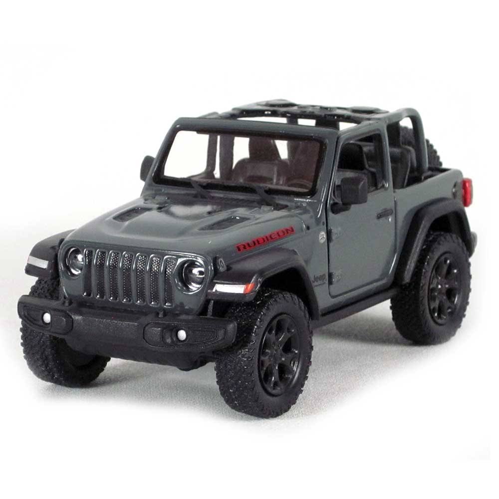 5 Die-cast: 2018 Jeep Wrangler Rubicon Hard Top (Grey) 1/34 Scale