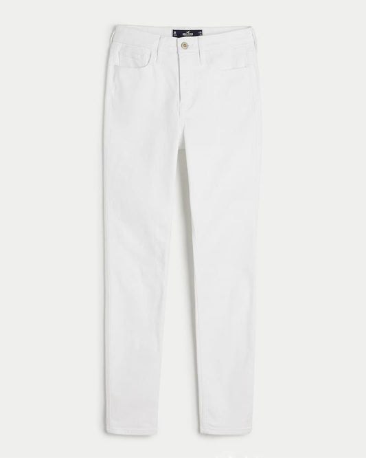 Womens High-Rise White Super Skinny Jeans