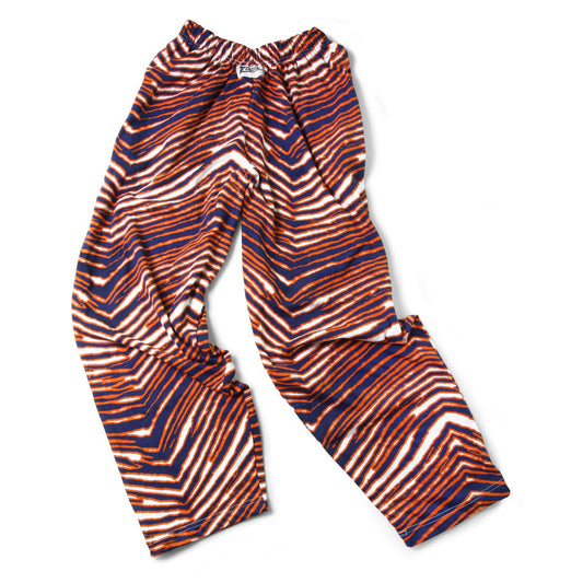 Zubaz Denver Broncos Zebra Pants, Navy Blue/Orange, Extra Large