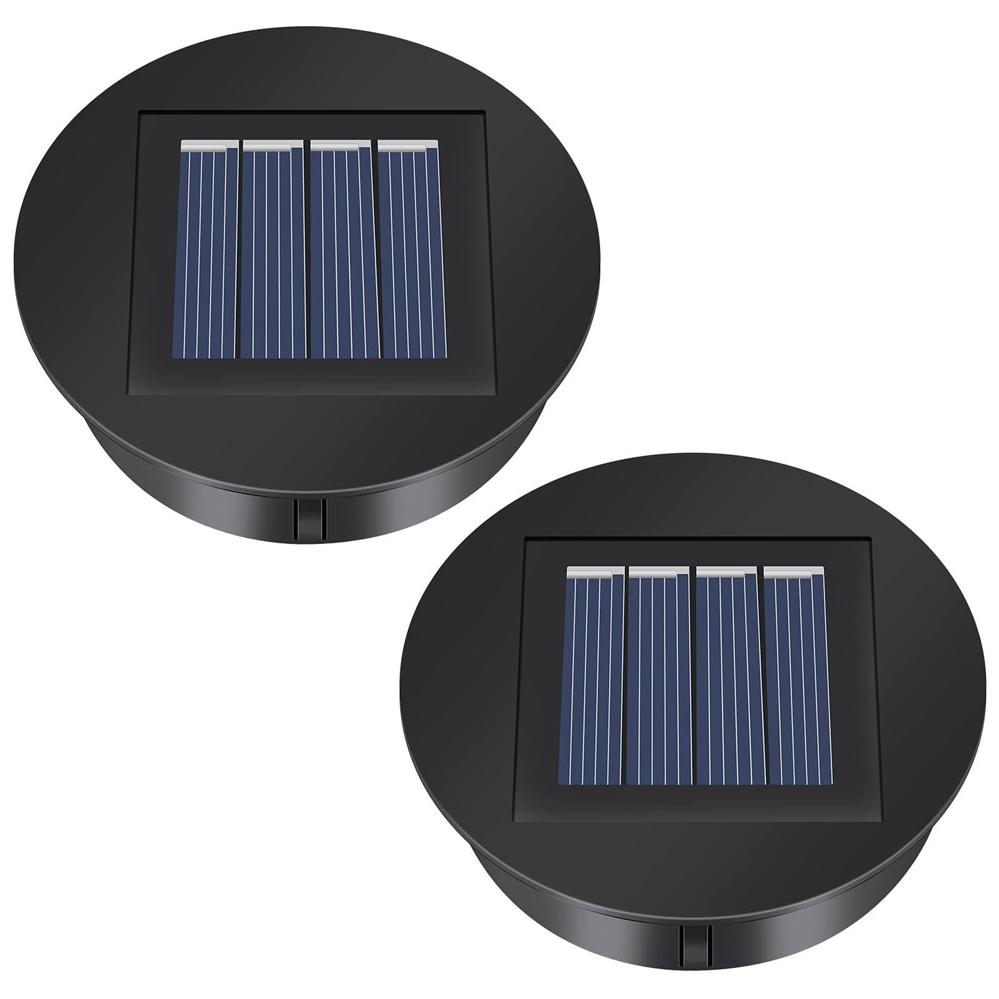 2 Pack Solar Lights Replacement Top - 10 Lumens LED Solar Panel Lantern Lid Lights, Lantern Light Replacement, Outdoor Solar Replacement Parts,