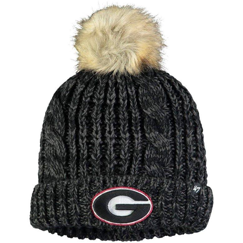 47 Womens Georgia Bulldogs Meeko Cuffed Knit Black Hat