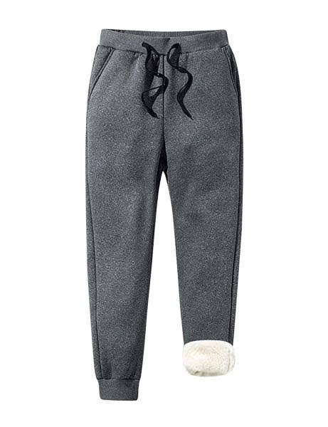 ZGZZ7 Mens Winter Fleece Jogger Pants Warm Sherpa Lined Sweatpants Athletic Thick Track Pants