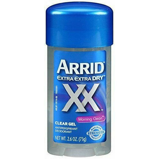 6 Pack - Arrid Extra Dry Anti-Perspirant Deodorant Clear Gel, Morning Clean 2.60 oz